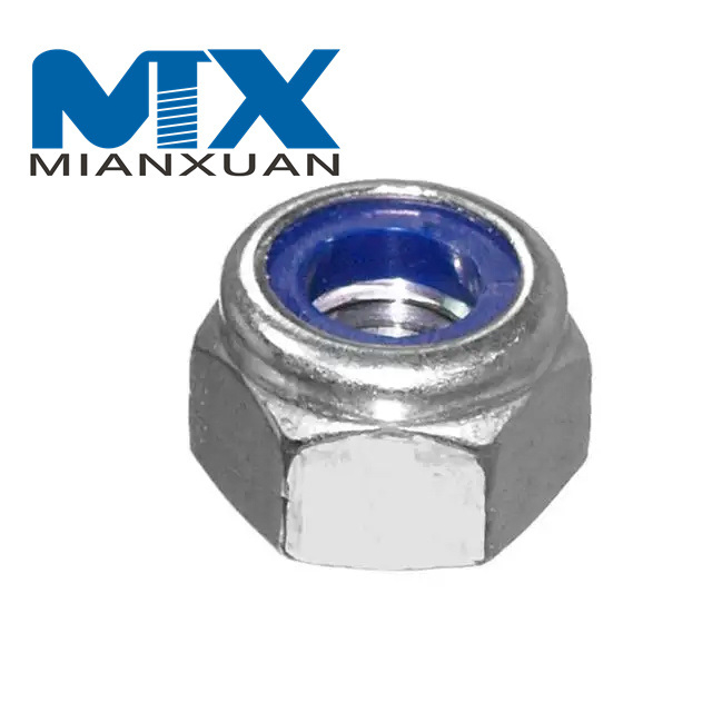 Tuerca hexagonal antideslizante de nailon autoblocante DIN985 de venta caliente
