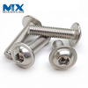 Tornillos de cabeza de botón hexagonal de acero inoxidable con collar ISO7380-2