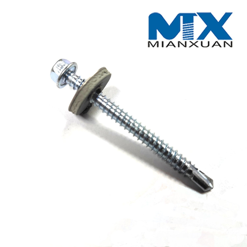 Tornillos autoperforantes bimetálicos hexagonales HD (SS304+CS) endurecidos, EPDM Wasger