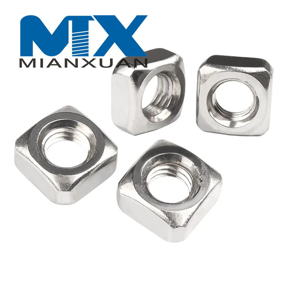 Tuerca hexagonal personalizada de alta calidad DIN557 Tuerca cuadrada de acero inoxidable 304