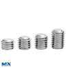 Tornillos de fijación hexagonales con punta plana