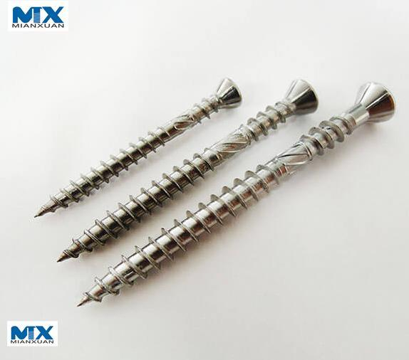 Tornillos para aglomerado de acero inoxidable/tornillos para terrazas