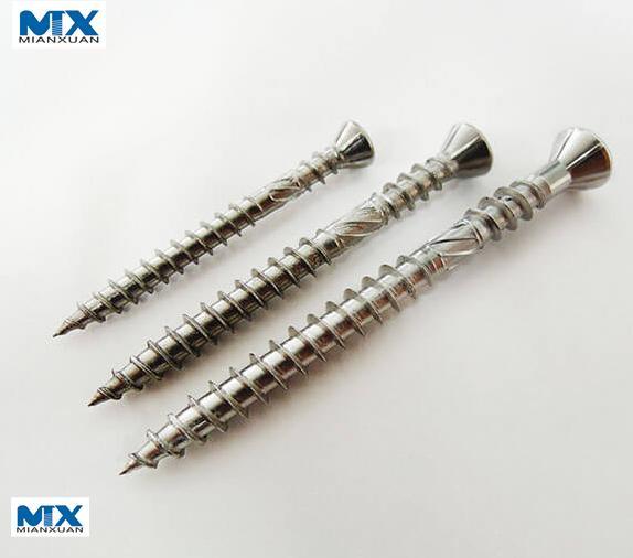 Tornillos para aglomerado de acero inoxidable/tornillos para terrazas