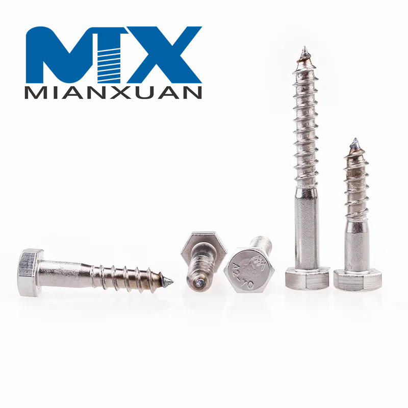 Tornillo tirafondo de cabeza cuadrada con cabeza hexagonal DIN571