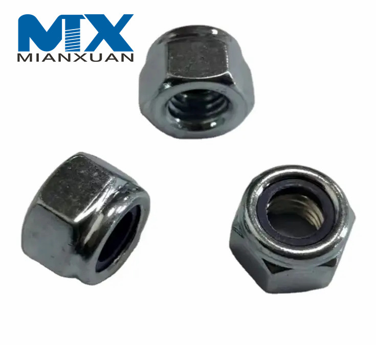Tuercas de inserción de nailon hexagonales DIN985 Tuercas autoblocantes de nailon