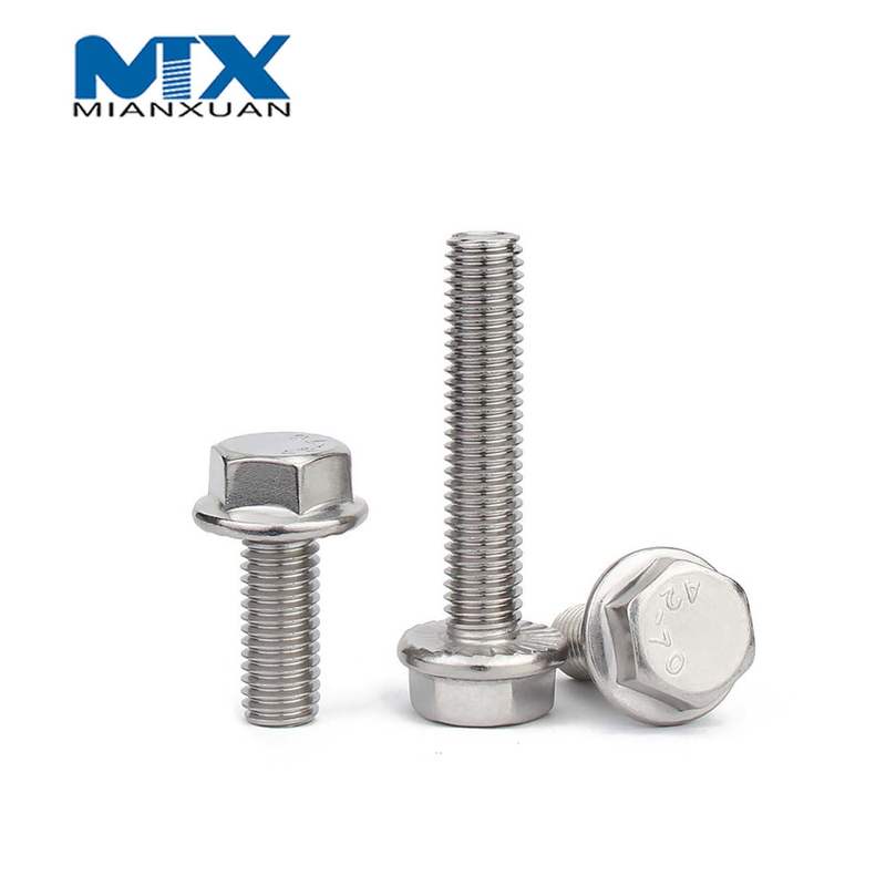 Perno de cabeza hexagonal Ifi-111 de acero inoxidable con moleteado sin moleteado