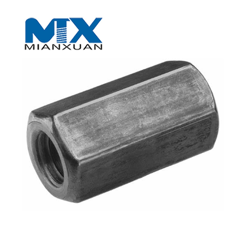 DIN6334 Tuerca hexagonal Acero al carbono Fabricante estándar Zinc negro