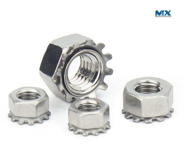 Tuercas de seguridad K de cabeza hexagonal para muebles o construcción