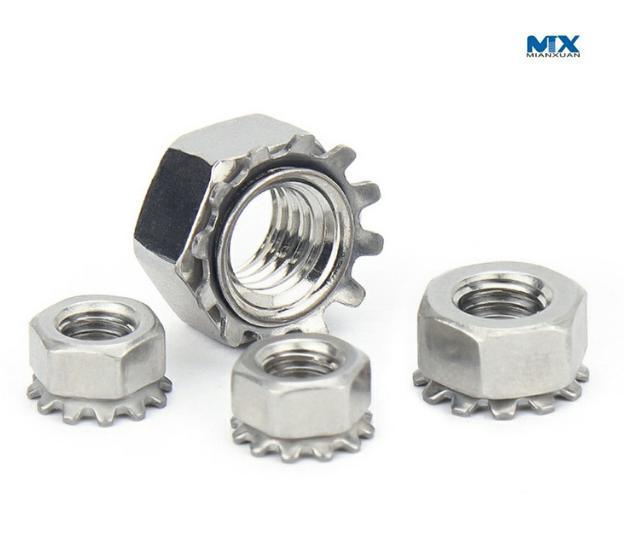 Tuercas de seguridad K de cabeza hexagonal para muebles o construcción