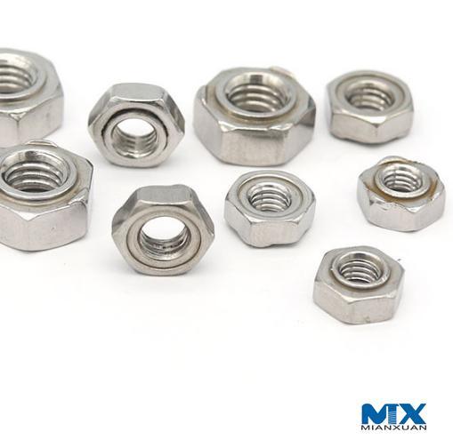 Tuercas soldadas hexagonales para muebles