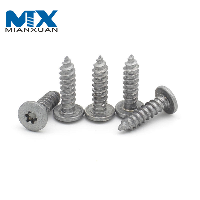 Tornillo autorroscante de cola puntiaguda antirrobo de seguridad con ranura Torx avellanada especial