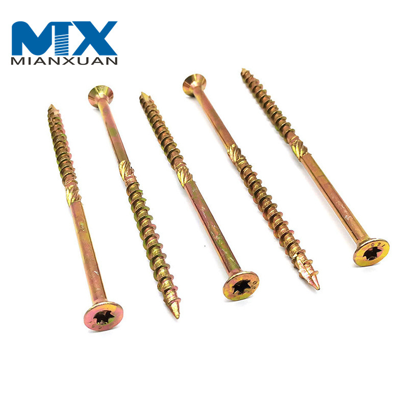 Tornillos para aglomerado con accionamiento Torx de cabeza avellanada y 6 puntas