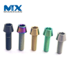 Perno de vástago, soporte de montaje en pluma para bicicleta BMX de acero inoxidable y titanio de color