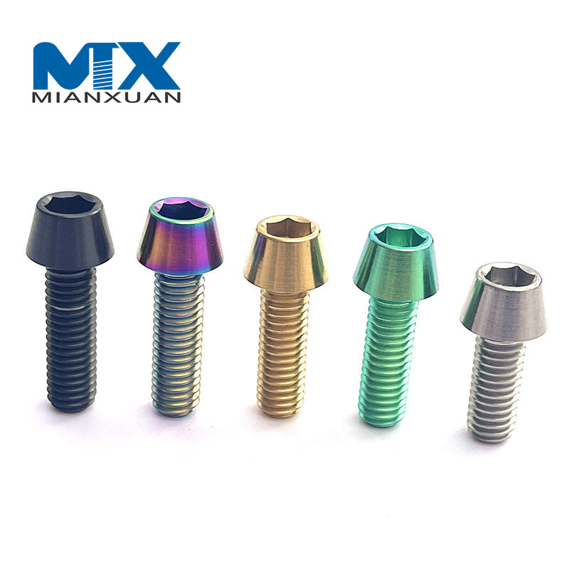 Perno de vástago, soporte de montaje en pluma para bicicleta BMX de acero inoxidable y titanio de color
