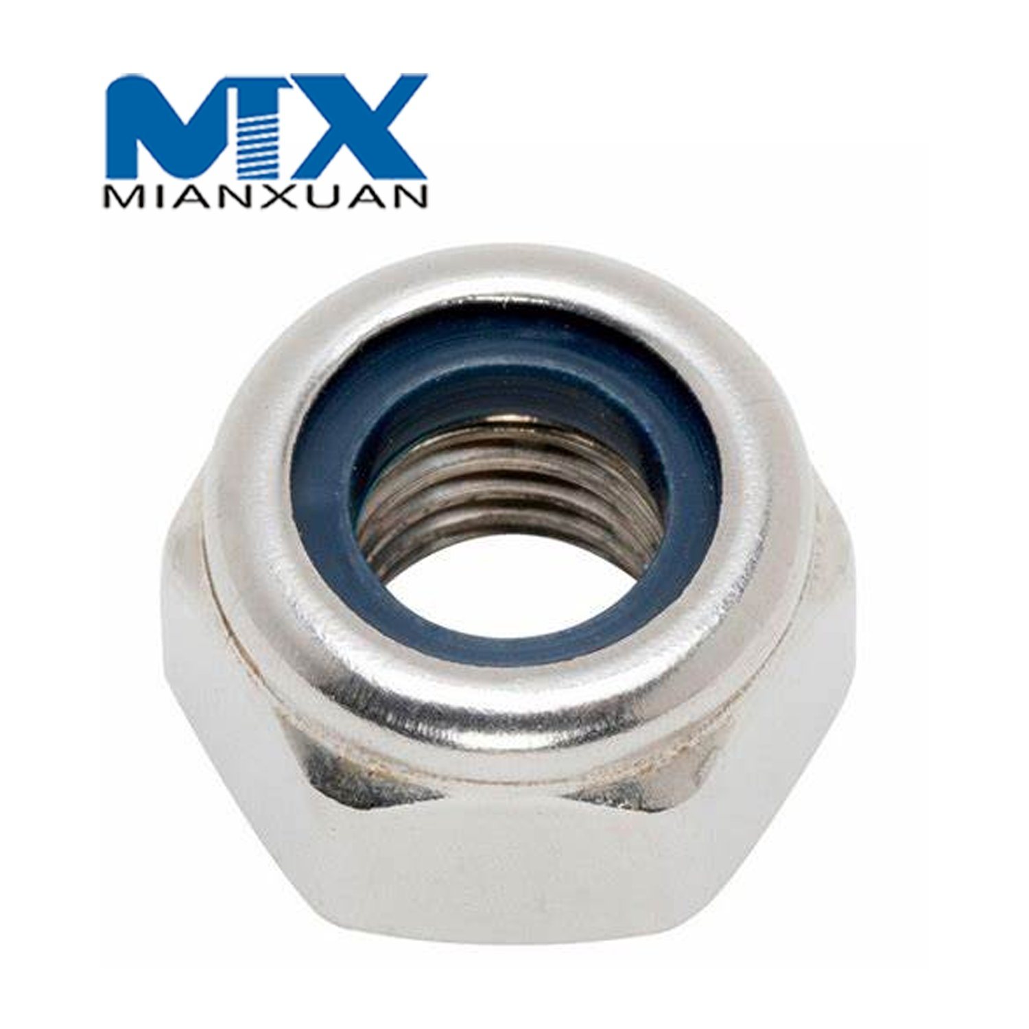 DIN985 Tuerca de inserción de nailon hexagonal Tuerca autoblocante DIN 985 Acero al carbono 4,8 8,8 10,9 12,9 M12 M14 M16 M20 Geomet en escamas de zinc Dacrome Ruspert
