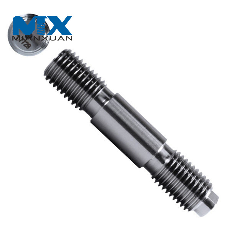 Acero inoxidable 304 A2 Espárragos de rosca métrica Acme de doble extremo de acero derecho izquierdo M16 DIN938 DIN939