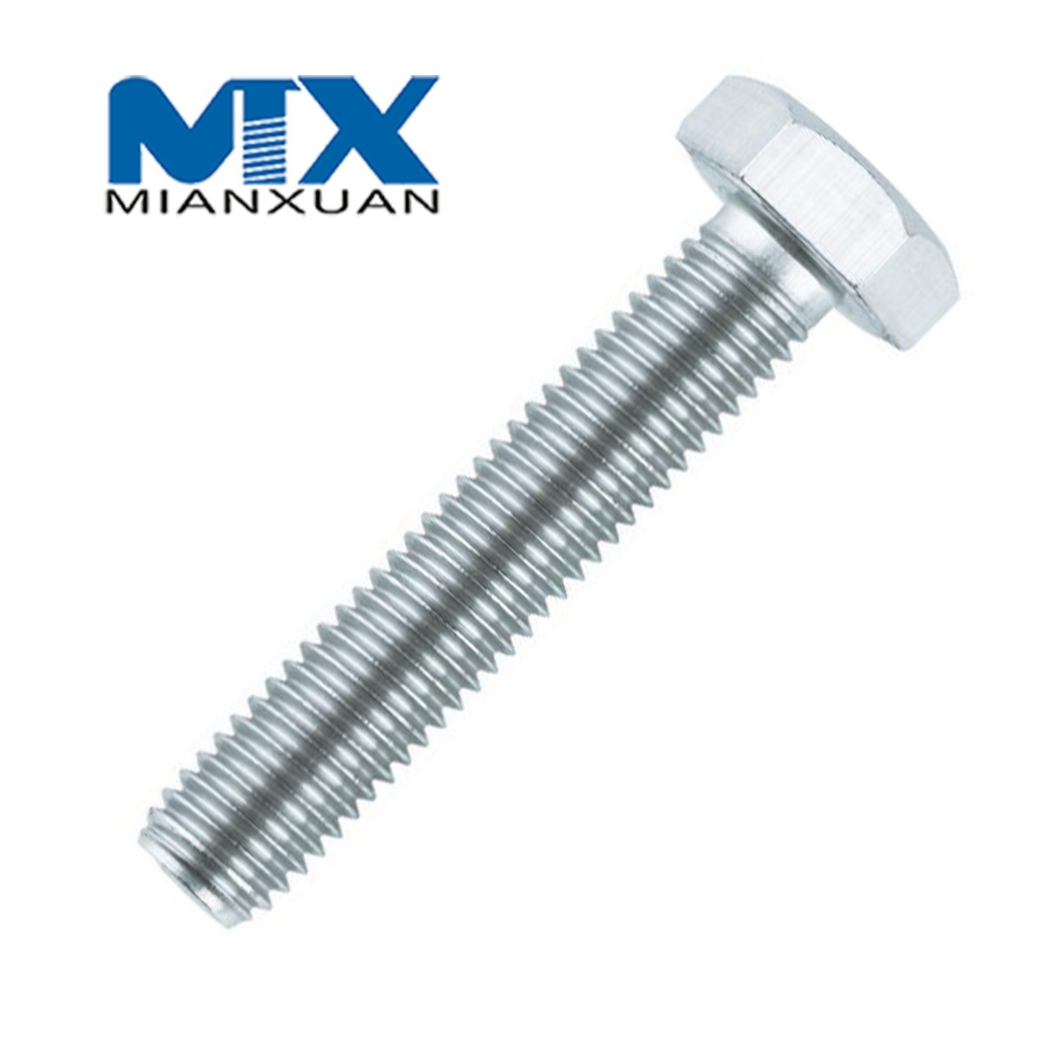 Acero al carbono 4,8 8,8 10,9 12,9 Perno hexagonal de acero dulce ISO4017 Perno hexagonal 4017 M3 M4 M5 M6 M8 HDG Galvanizado en caliente