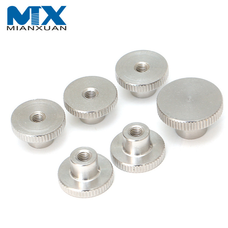Tuercas moleteadas de acero al carbono galvanizadas M3 M4 M5 M6 DIN466