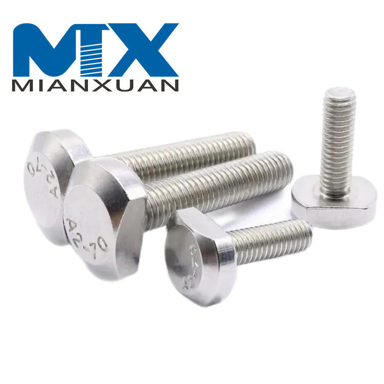Pernos de cuello cuadrado con cabeza en T para perfil de aluminio