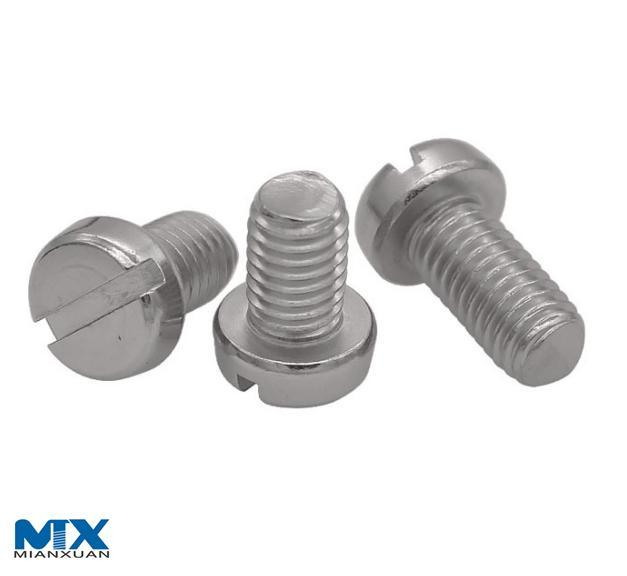 Tornillos de cabeza de queso ranurados de acero inoxidable