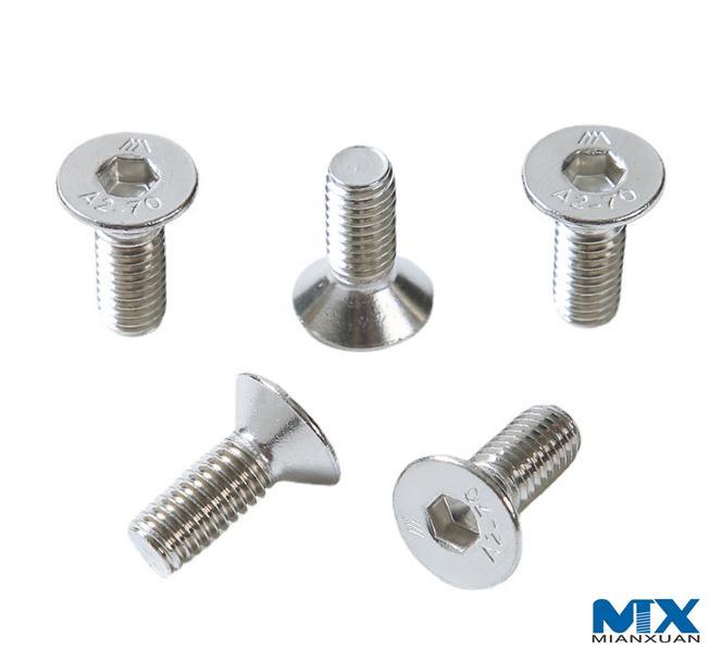 Tornillos de cabeza avellanada con casquillo hexagonal y capacidad de carga reducida