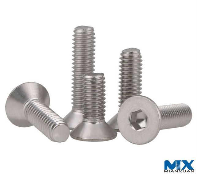 Tornillos de cabeza avellanada con casquillo hexagonal y capacidad de carga reducida