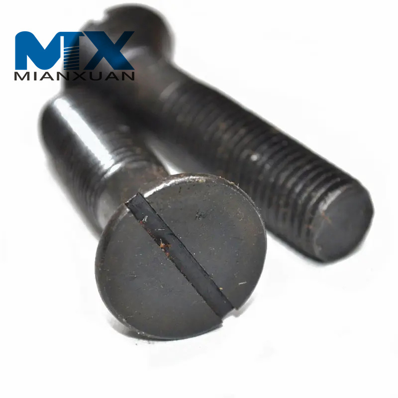 Venta al por mayor de todos los tamaños de tornillo de máquina de cabeza avellanada ranurada de acero DIN963