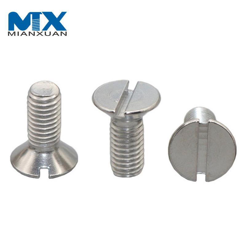 Tornillos de máquina con cabeza avellanada ranurada DIN963