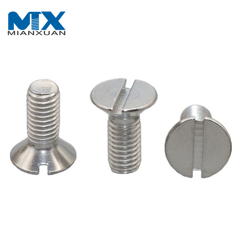 Tornillos de máquina con cabeza avellanada ranurada DIN963