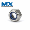 Tuerca hexagonal de acero inoxidable Tuerca de seguridad de nailon engrosada Tuerca Nylock