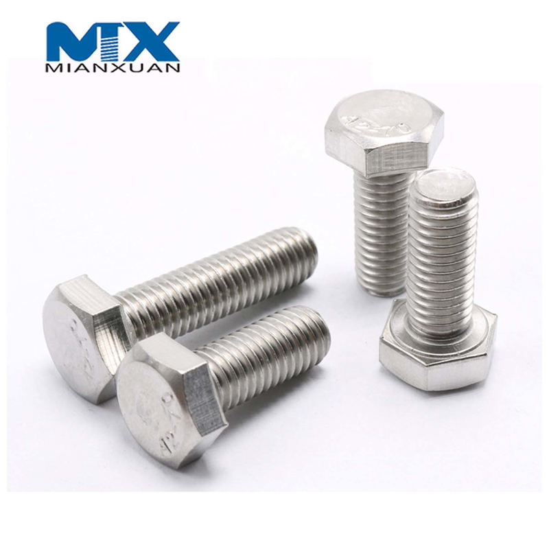 ANSI ASME B18.2.1 Perno de cabeza hexagonal Fabricante estándar inoxidable A2 A4 18-8