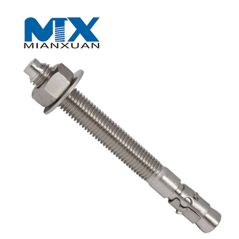 Perno de expansión de acero inoxidable para carro hexagonal en forma de U mediante sujeción de anclaje de cuña