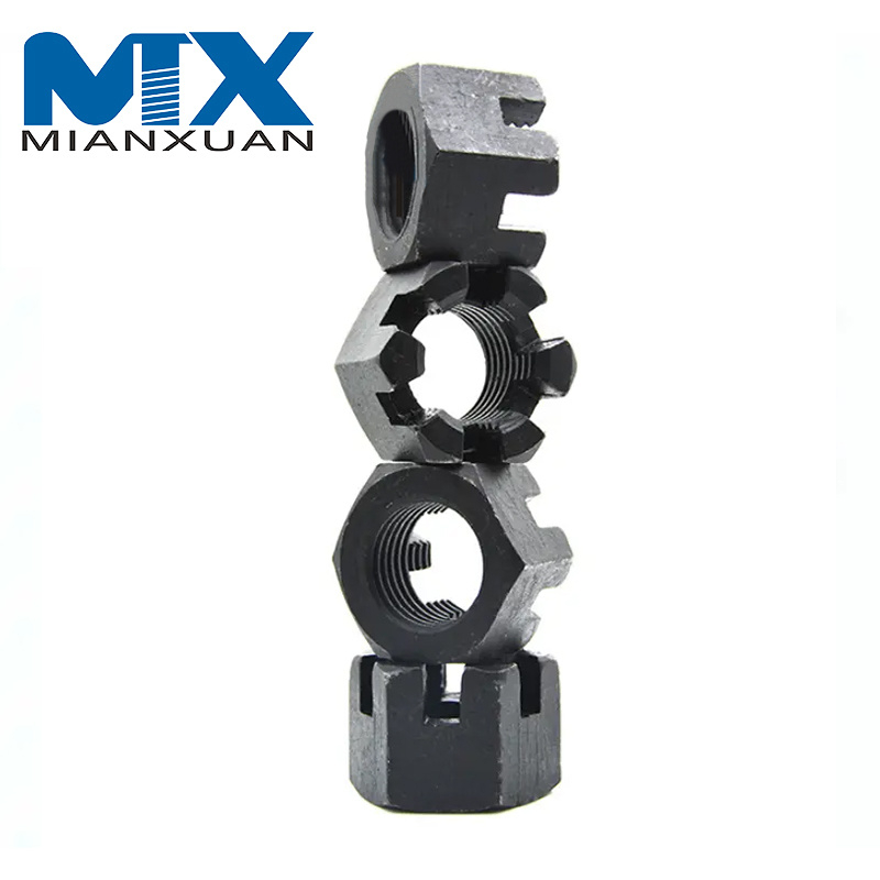 Tuerca ranurada hexagonal de acero inoxidable DIN935
