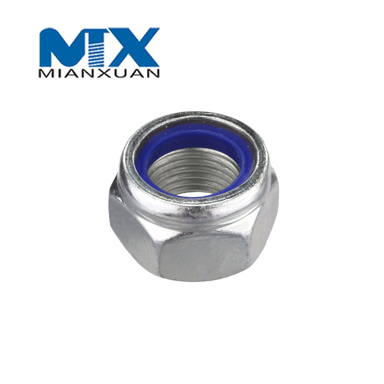 Estándar de acero al carbono con tuerca de fijación de nailon ISO7040