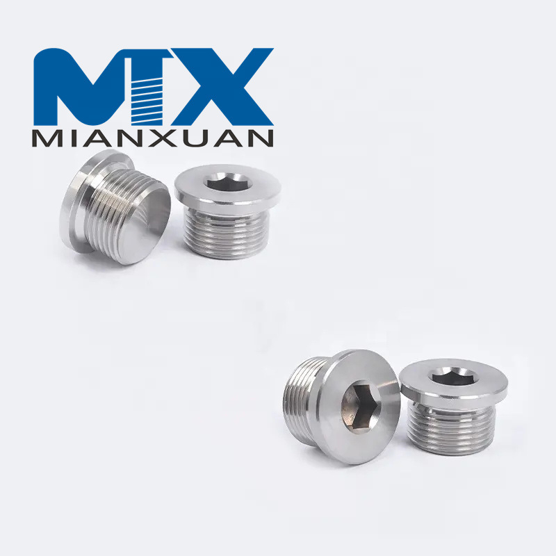 Tapón de acero inoxidable con tapón de sellado hexagonal con anillo ED