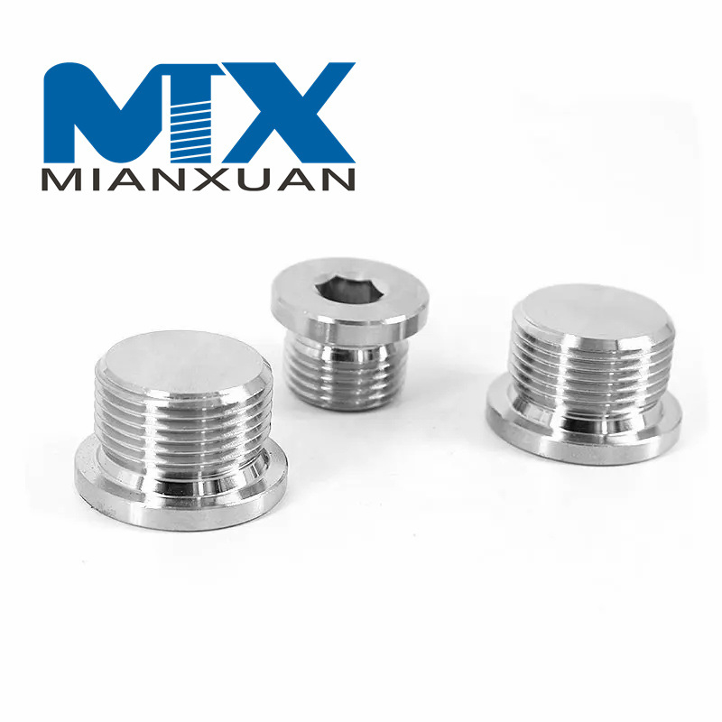 Tapón de acero inoxidable con tapón de sellado hexagonal con anillo ED