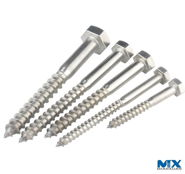 Tornillos de entrenador hexagonales de acero inoxidable
