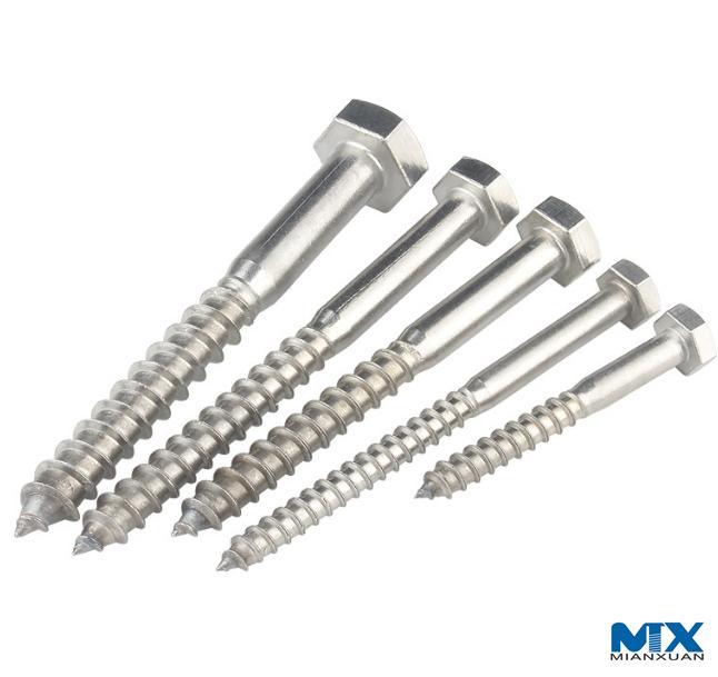 Tornillos de entrenador hexagonales de acero inoxidable