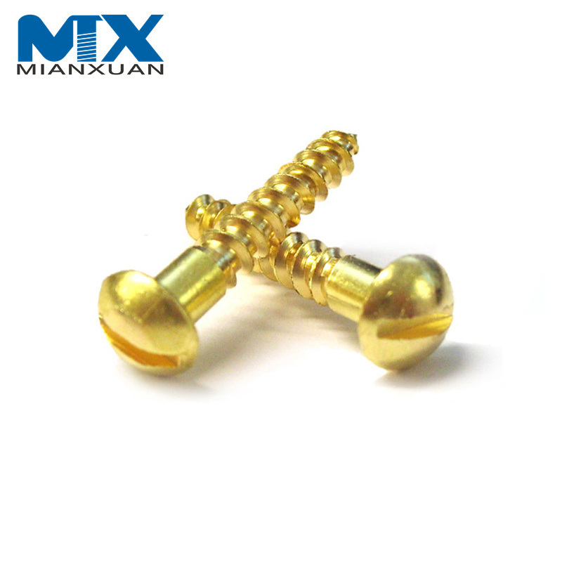 Tornillo de madera ranurado con cabeza ovalada de acero al carbono con rosca D2.5-D6.0 de alta calidad DIN95