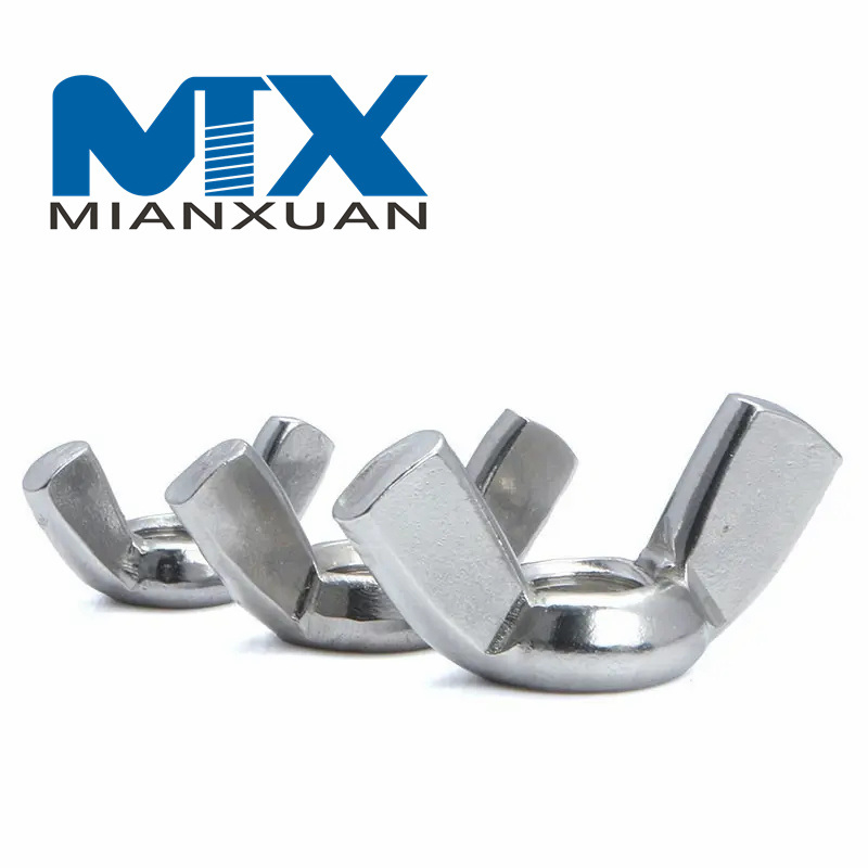 Tuerca de mariposa de acero inoxidable Tuerca de garra Tornillo manual