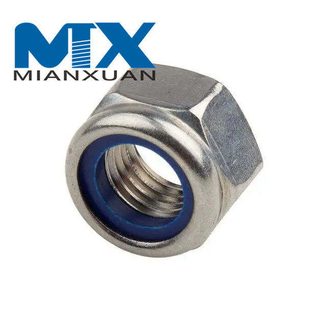 Tuerca hexagonal antideslizante de nailon autoblocante DIN985 de venta caliente