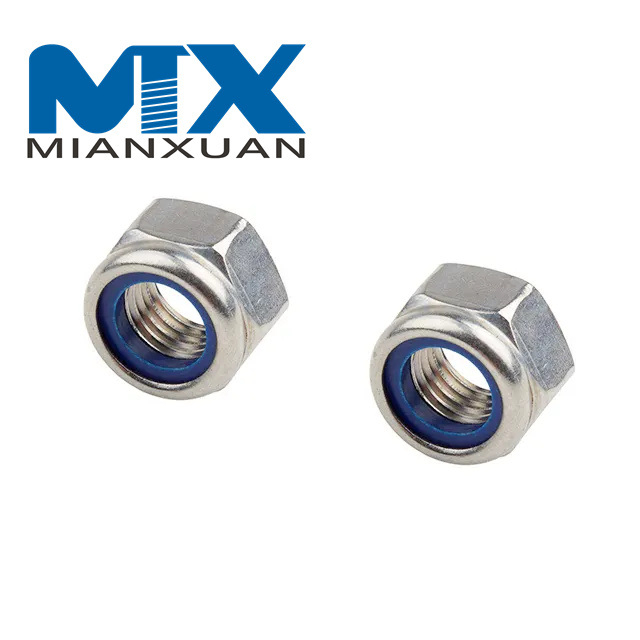 Tuerca hexagonal antideslizante de nailon autoblocante DIN985 de venta caliente