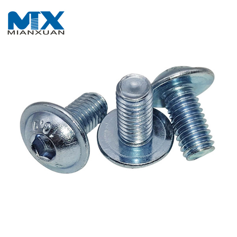 Tornillos de cabeza de botón hexagonal de acero inoxidable con collar ISO7380-2