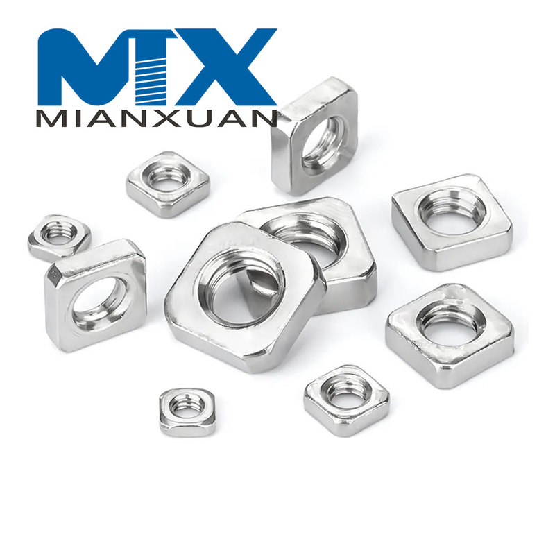 Tuerca hexagonal personalizada de alta calidad DIN557 Tuerca cuadrada de acero inoxidable 304