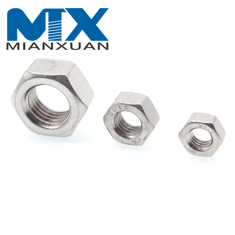 Tuerca hexagonal de acero inoxidable Disfrute de un servicio más conveniente