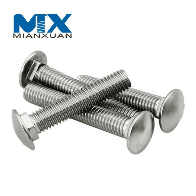 El cuello cuadrado de la cabeza de la taza emperna el perno de carro galvanizado en caliente plateado cinc