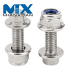 Tuerca de seguridad de nailon con brida hexagonal DIN1663