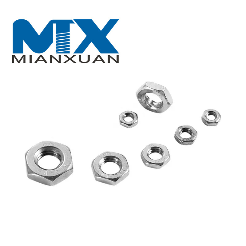 Tuerca delgada de acero inoxidable A2 A4 DIN439 Hex Jam