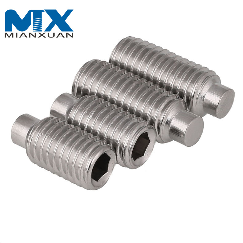 Tornillos de fijación de zócalo hexagonal negro de grado 8,8 con punta de perro DIN915