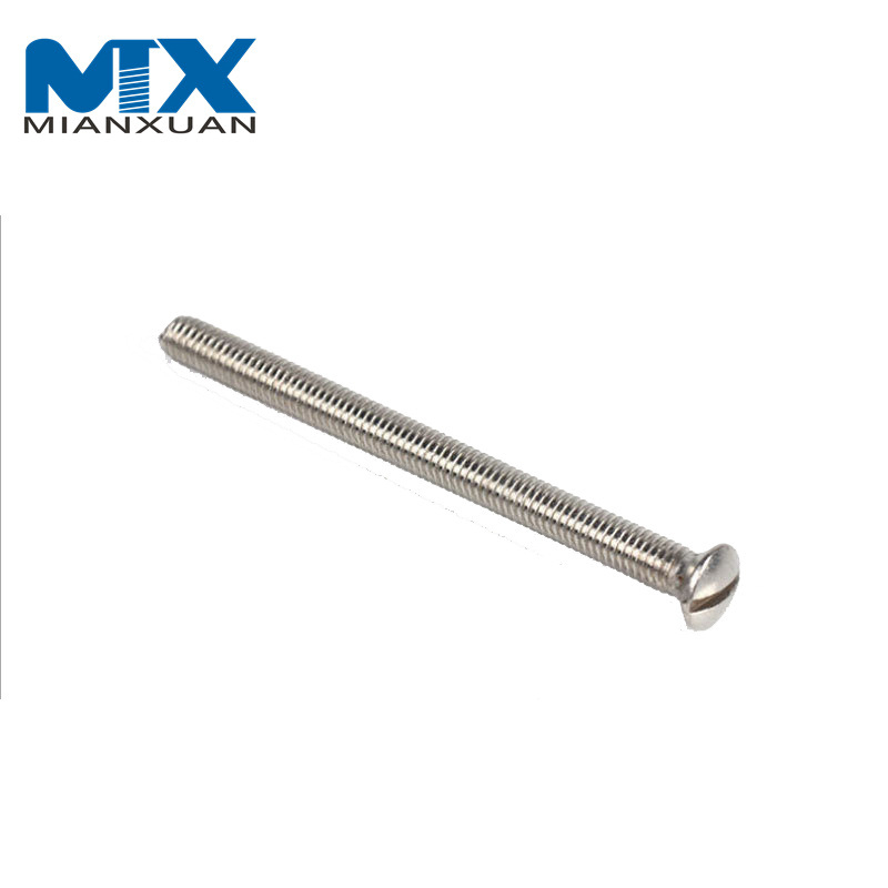 Tornillo de cabeza Csk elevado ranurado A2 A4 de acero inoxidable al por mayor de fábrica de China con pegamento púrpura DIN964